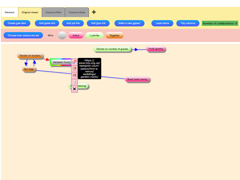 Items can have hyperlinks
